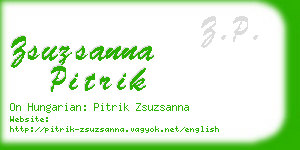 zsuzsanna pitrik business card